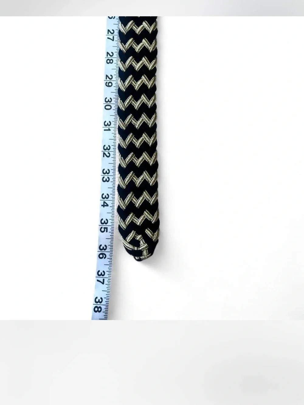 Vintage Lord & Taylor Black and Gold Braided Belt !!!